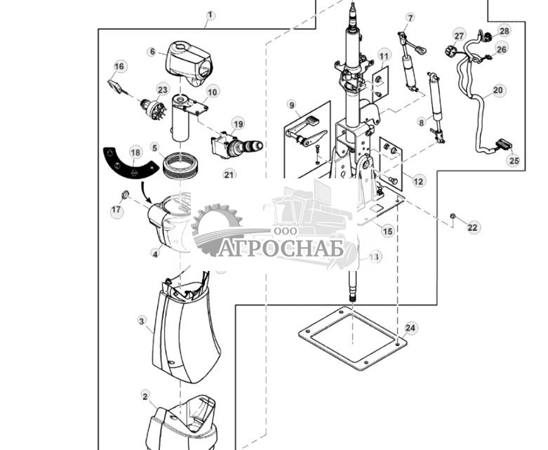 Рулевая колонка с возможностью наклона в двух направлениях и телескопированием - ST904138 471.jpg